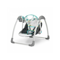 Deluxe Portable Baby Swing – 5-Speed, Safety Harness, Toy Bar & Comfort