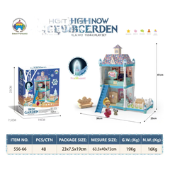 ❄️ Snow Garden DIY Role Play Set – Noctilucent Princess Dollhouse (72 pcs)