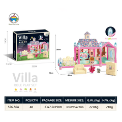 Doll House for Girls Toy for 3–10 Year Olds | 71PCS Furniture & Accessories | Glow-in-the-Dark Ceiling Light | Perfect Gift for Kids