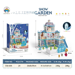🏰 Snow Garden DIY Role Play Set – Noctilucent Princess Dollhouse (191 pcs)