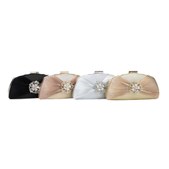 Elegant Evening Clutch Bags with Crystal Flower Embellishment – Perfect for Weddings & Parties | Tidagifts