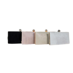 Elegant Chevron Evening Clutch Purse – Available in Black, Blush Pink, Champagne, and White