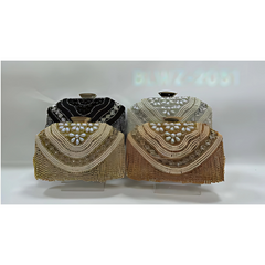 Luxury Hand-Beaded Clutch Bag – Elegant Evening Purse with Crystal Embellishments