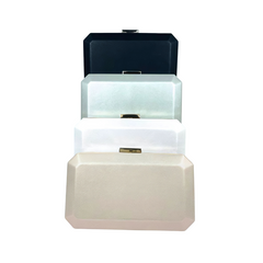 Elegant Satin Evening Clutch Purse – Formal Hard Case Handbag for Weddings & Parties