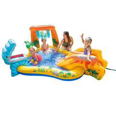 Dinosaur Play Center – Exciting Inflatable Kids’ Water Play Pool with Slide, Sprayer & Ball Game