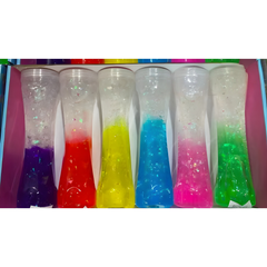 🌈 Rainbow Crystal Slime Tubes – Glittery Sensory Stretch Toy for Kids (6 Colors)