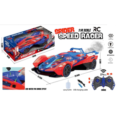 🕷️ Spider Speed Racer 1:14 Scale RC Car – Remote Control Drift Car with Smoke & LED Lights