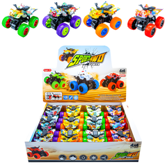 🏎️ Inertia 4x4 Sports Power Stunt Car – Friction-Powered Mini Monster Truck for Kids