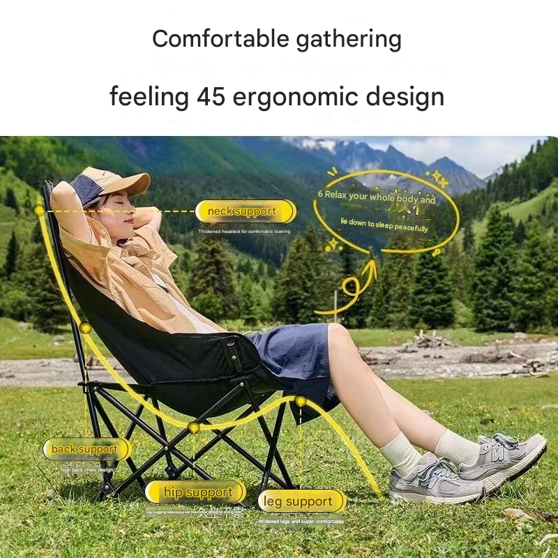 Oversized High Back Outdoor Folding Camping Chair – Sturdy, Comfortable & Portable