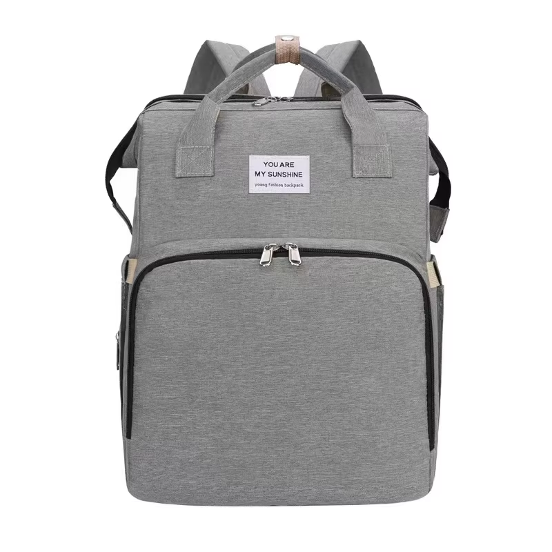 Crib Nappy Travel Foldable Waterproof Backpack Maternity Diaper Bag with Bassinet