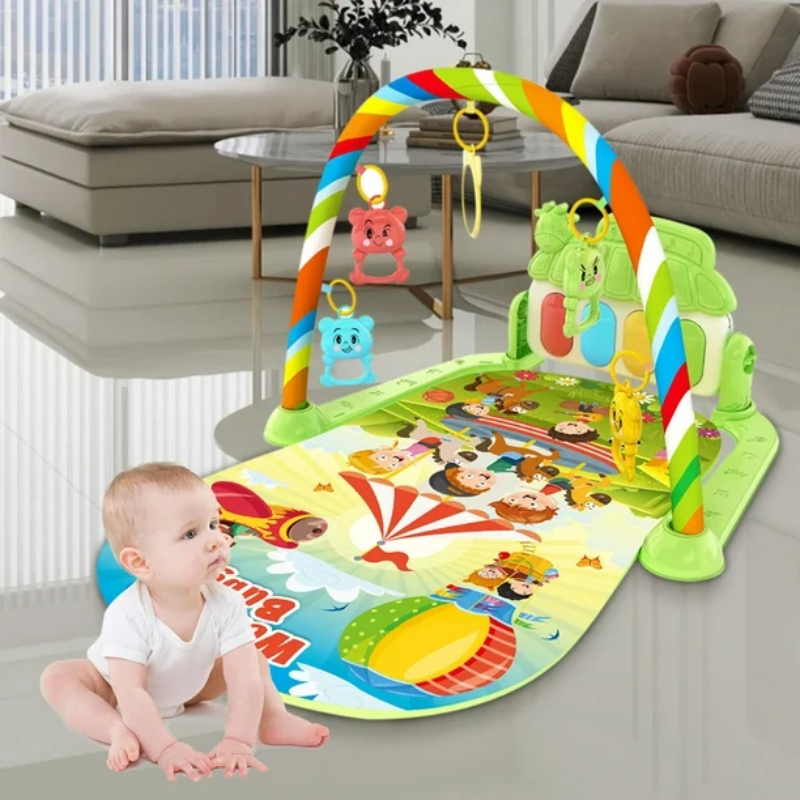 Glow & Grow Kick & Play Baby Piano Gym – Musical Activity Playmat for Newborns 0+ Months | Soft, Removable & Multi-Sensory Developmental Toy