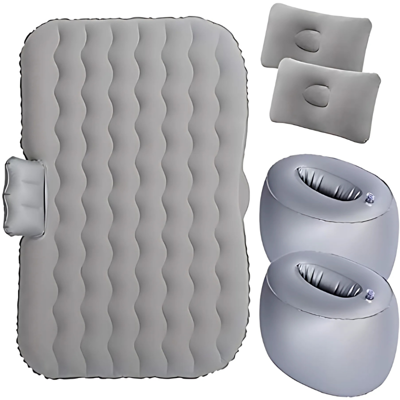 Car Travel Air Mattress – Portable Back Seat Car Sleeping Pad with Electric Air Pump – Fast Inflation for Camping, Travel, Hiking, and More