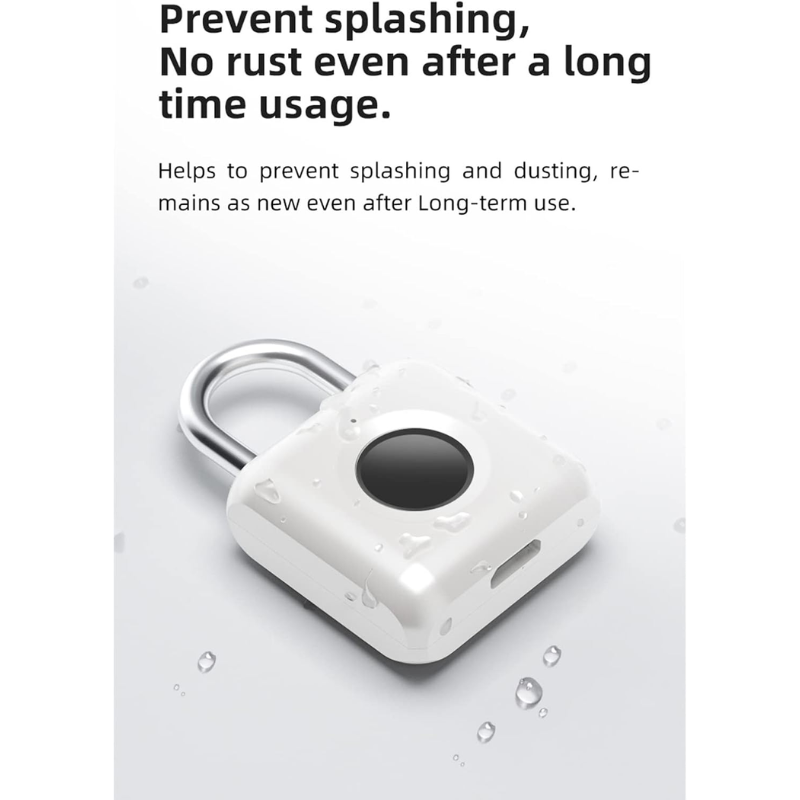 Mini Smart Fingerprint Padlock – Biometric Keyless Waterproof Lock for Doors, Luggage & More