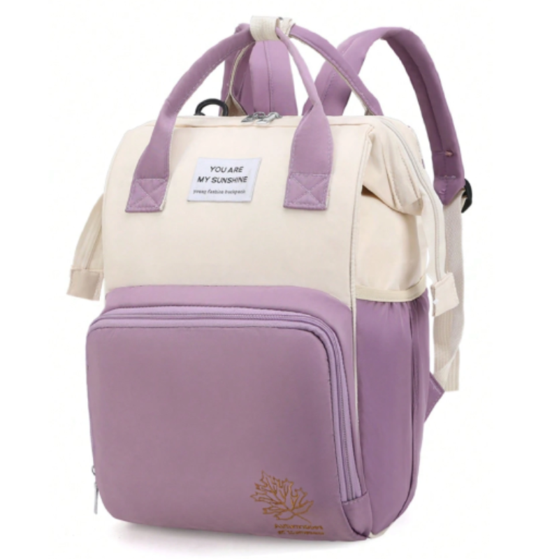 Upgraded Oxford Fabric Diaper Bag – Waterproof, Lightweight & Large Capacity with Insulated Bottle Holders