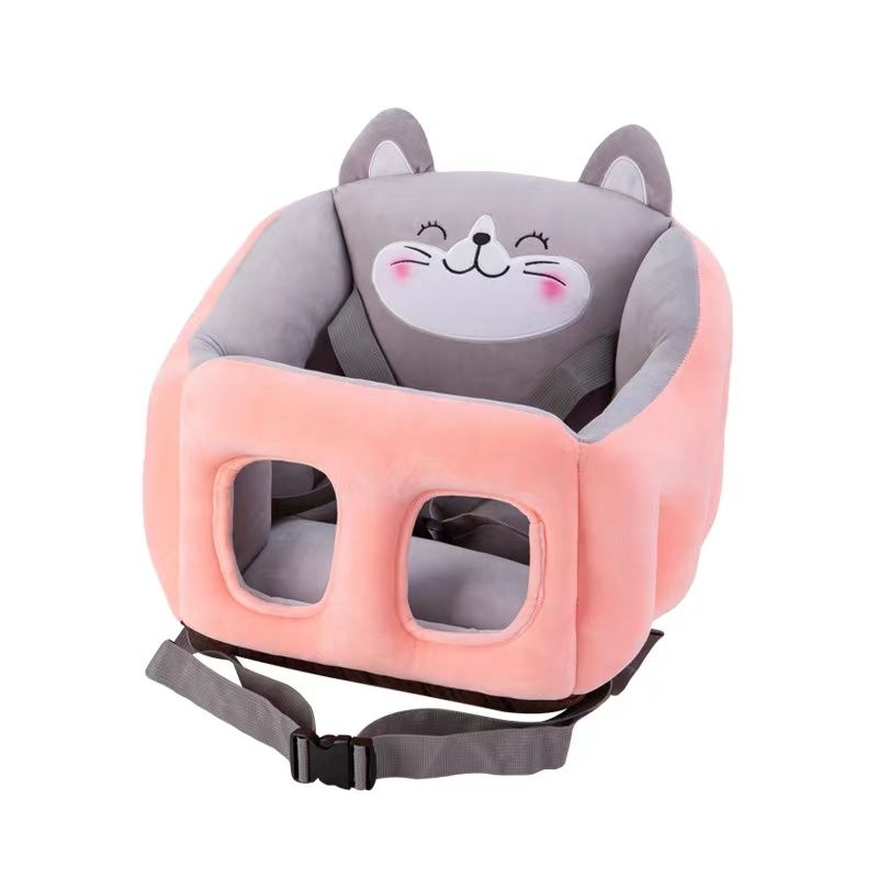 Cute Plush Baby Sofa Support Chair – Cartoon Animal Infant Seat with 360° Back Support & Safety Straps