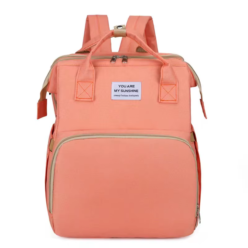 Crib Nappy Travel Foldable Waterproof Backpack Maternity Diaper Bag with Bassinet