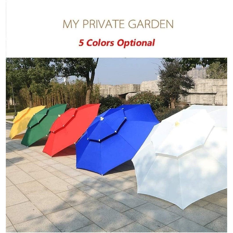Garden Parasol Deluxe Double Top Patio Umbrella – 2.8m Outdoor Sun Shade, UV-Resistant, Windproof & Waterproof for Garden, Beach, Balcony & Pool