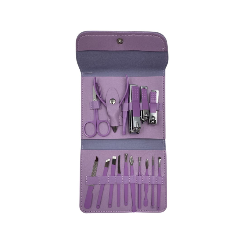 16-Piece Manicure & Pedicure Nail Clipper Set with Travel Case – Professional Grooming Kit