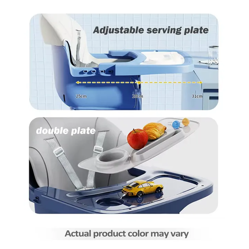 5-in-1 Baby High Chair | Convertible High Chair & Booster Seat | Study Table & Game Table