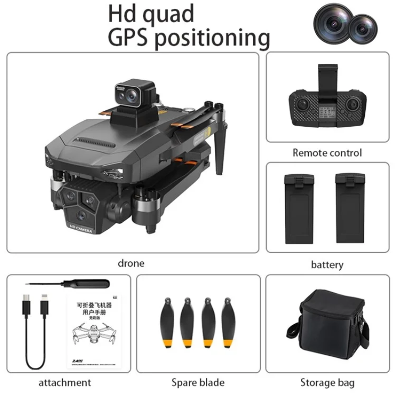 P20 4K GPS Drone with Laser Obstacle Avoidance – Brushless Quadcopter with Dual Batteries, 50x Zoom, and HD Aerial Camera