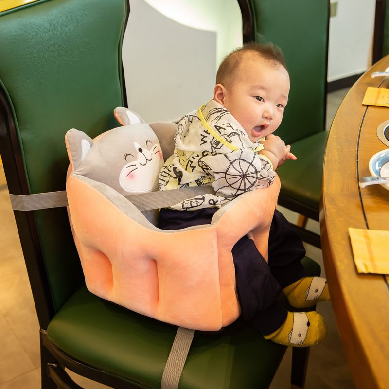 Cute Plush Baby Sofa Support Chair – Cartoon Animal Infant Seat with 360° Back Support & Safety Straps