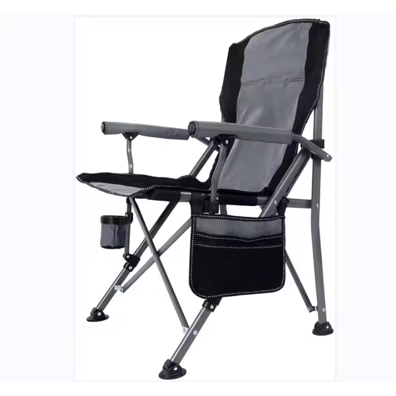 Premium Outdoor Camping Chair - Foldable, Ultralight, with Padded Armrests & Cup Holder