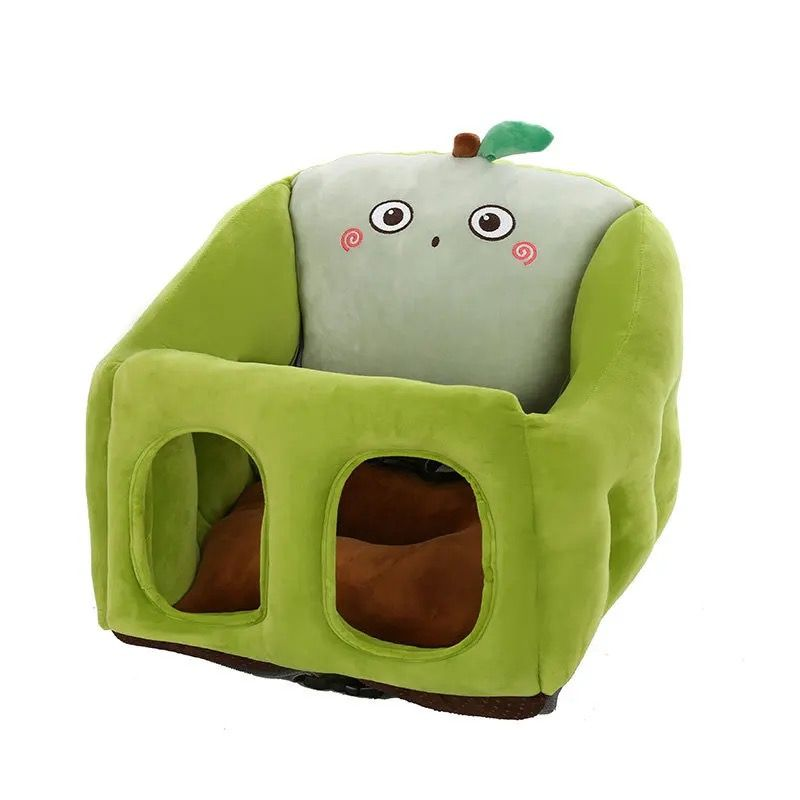 Cute Plush Baby Sofa Support Chair – Cartoon Animal Infant Seat with 360° Back Support & Safety Straps