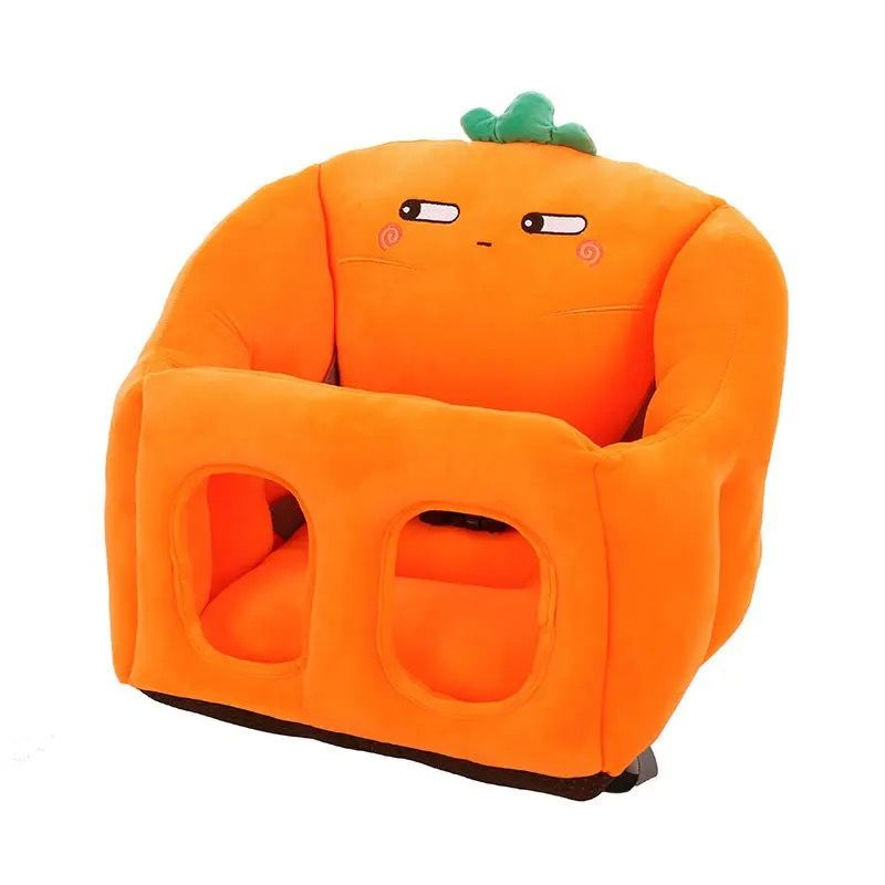 Cute Plush Baby Sofa Support Chair – Cartoon Animal Infant Seat with 360° Back Support & Safety Straps