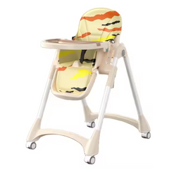 Adjustable Rolling High Chair for Babies & Toddlers – Multi-Function Baby Feeding Chair with Tray