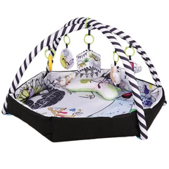 Foldable Hexagonal Activity Gym & Ball Pit - Plush Baby Play Mat with Musical Features