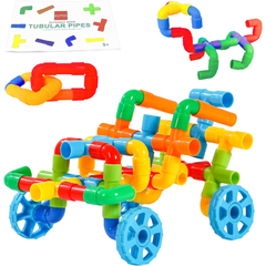 Pipe Building Toys for Kids | 72 PCS STEM Educational Blocks | Early Learning Tubular Pipes Set for Boys & Girls (Ages 3+) | Creativity & Motor Skill Development Toy by Tidagifts