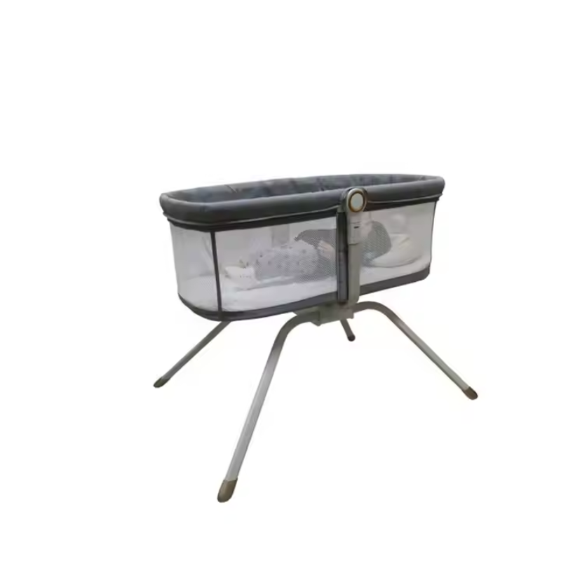 Small Size Baby Cot Bed - European Folding Traveling Baby Swing Bassinet - Portable, Easy-to-Use Baby Swing Bed