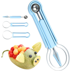 4-in-1 Fruit Carving Tool Set YD451475 – Double-Headed Melon Baller, Scooper & Garnish Knife for Fruit & Vegetable Prep