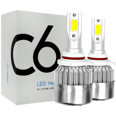 C6 9006 HB4 LED Car Headlight Bulbs 36W 3800LM – High-Performance Headlamps with Cooling Fan (2-Pack)