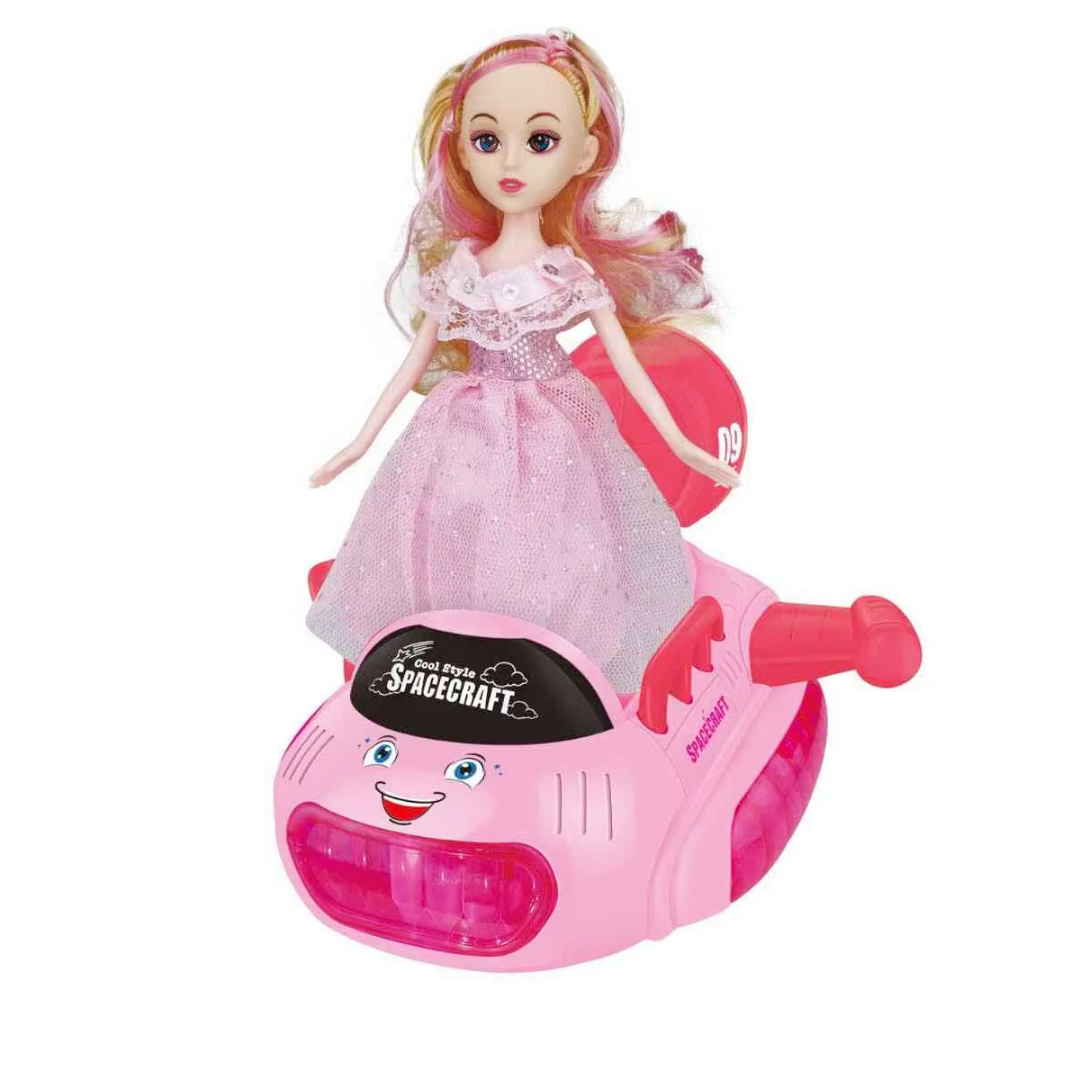 Princess Doll Car Toy with Lights & Music – Pink Fairy Car for Girls (3+)
