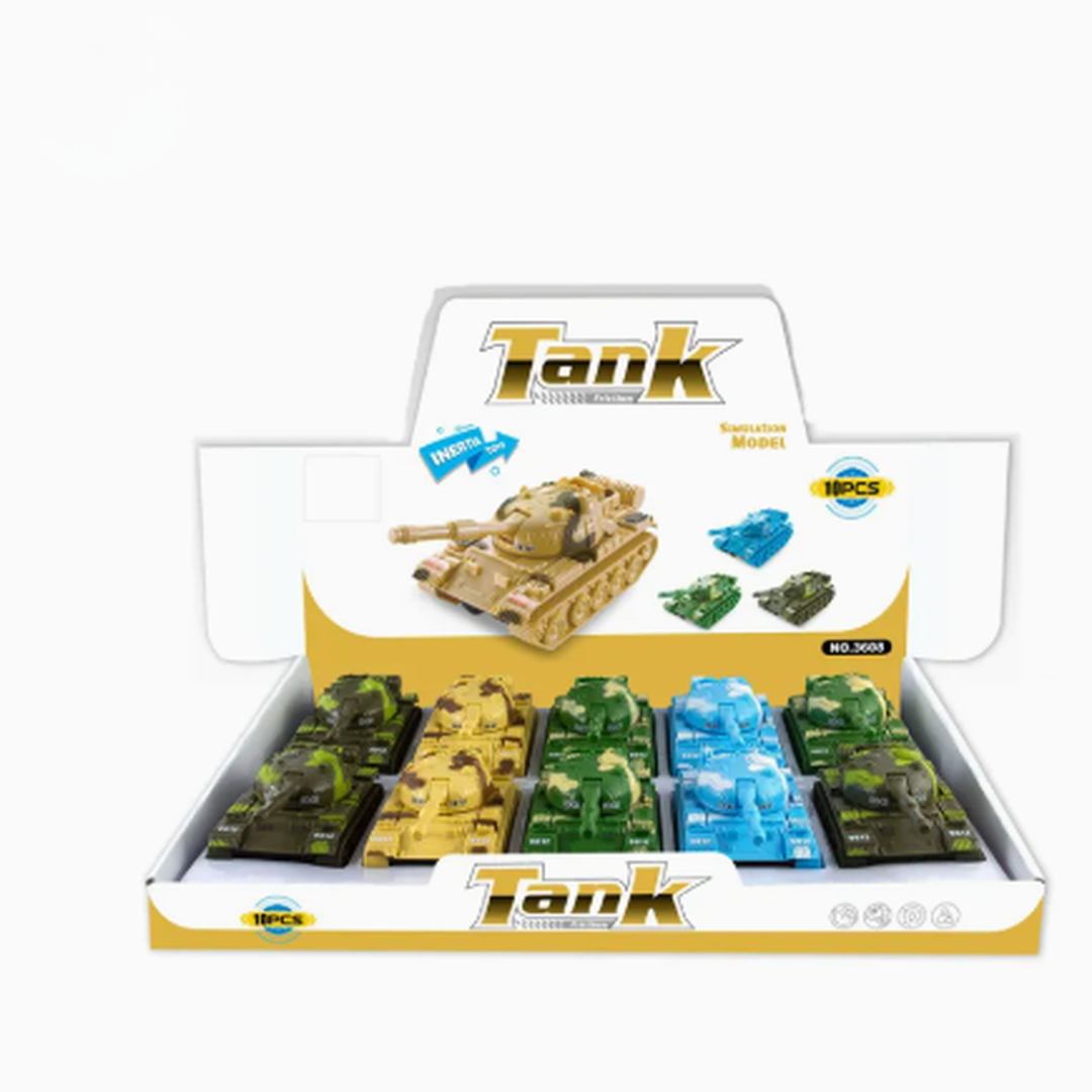 🧸 Inertia Power Military Tank Toy Set – 10-Piece Army Simulation Vehicles for Kids
