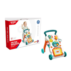 Baby Rolling Walkers with Handle Learning Chair - Cartoon Toys for Kids with Music & Lights