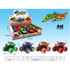 🏎️ Sports 4WD Power Off-Road Big Wheel Toy Motorcycle – 360° Rotating 4x4 Friction Bike for Kids