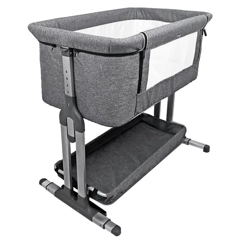 Bedside Baby Sleeper Crib – Portable Baby Cot with Adjustable Heights, Rocking Function & Safe Design