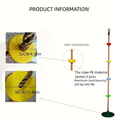 Multi-Functional Indoor & Outdoor Swing Set for Kids – Climbing Frame, Rope Ladder & Rings