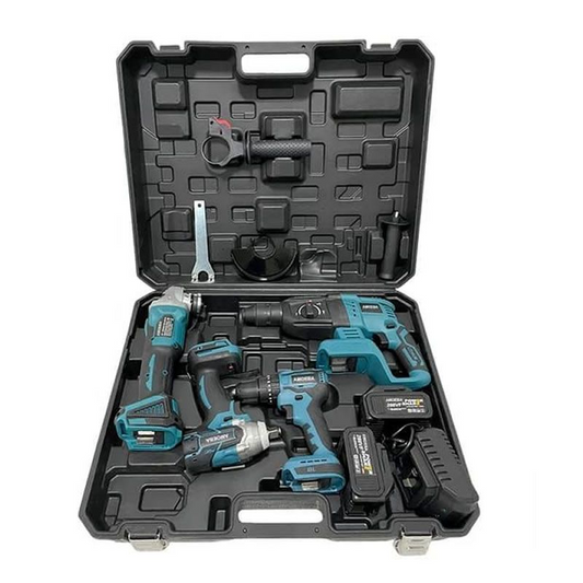 XF0818 Power Tool 4-Piece Set – Versatile Cordless Drill and Multi-Function Tool Set for Professional and DIY Use