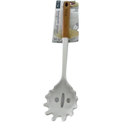 YD430753 Silicone Spaghetti Spoon with Wooden Handle – Heat-Resistant Pasta Server