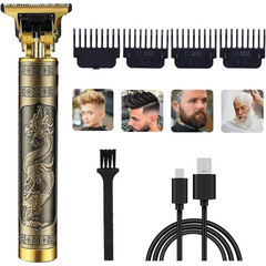 Professional Hair Clippers for Men – Tefuturein Cordless Zero Gapped Trimmer, Gold Knight T-Blade Hair Clipper – Electric Haircut Kit for Clipping, Trimming & Styling