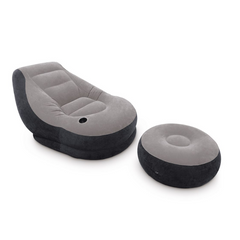 Ultra Lounge – Inflatable Chair with Ottoman & Cup Holder | Indoor & Outdoor Comfort