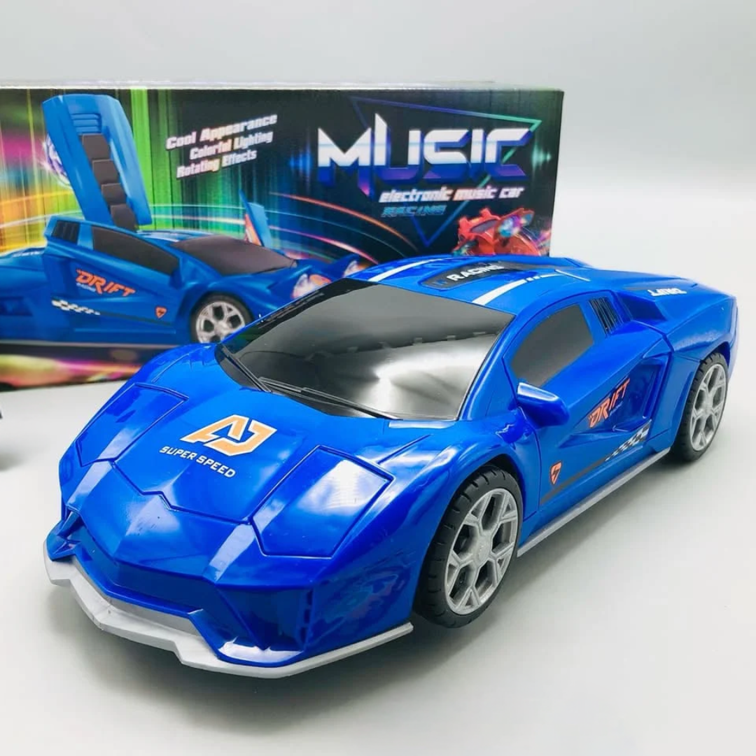 Automatic Openable Doors Musical Car With Lights – 360° Rotating Battery-Operated Toy Car for Kids (Ages 3+)