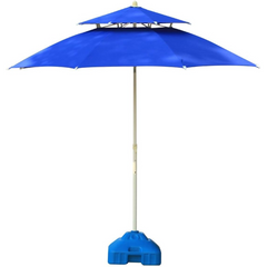 Garden Parasol Deluxe Double Top Patio Umbrella – 2.8m Outdoor Sun Shade, UV-Resistant, Windproof & Waterproof for Garden, Beach, Balcony & Pool