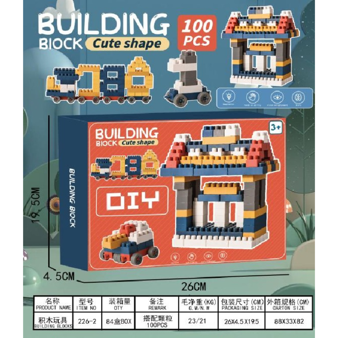 🧱 100-Piece DIY Building Block Toy Set – Creative Construction for Kids (Ages 3+)