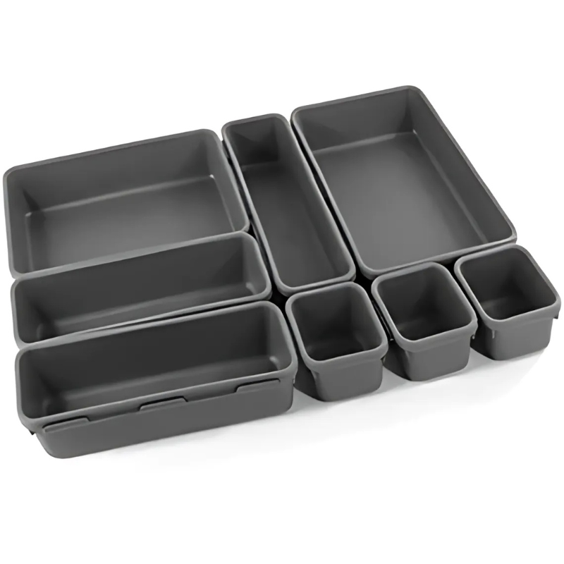 Grey Plastic Shelf Organizers – Durable, Versatile, and Space-Saving