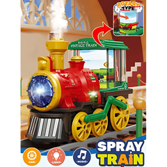 Spray Train – Multicolour Remote Control Electric Train Toy with Steam Mist, Lights & Sound (Rechargeable, Ages 3+)