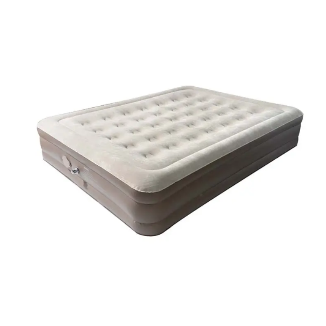 Inflatable mattress on a white background